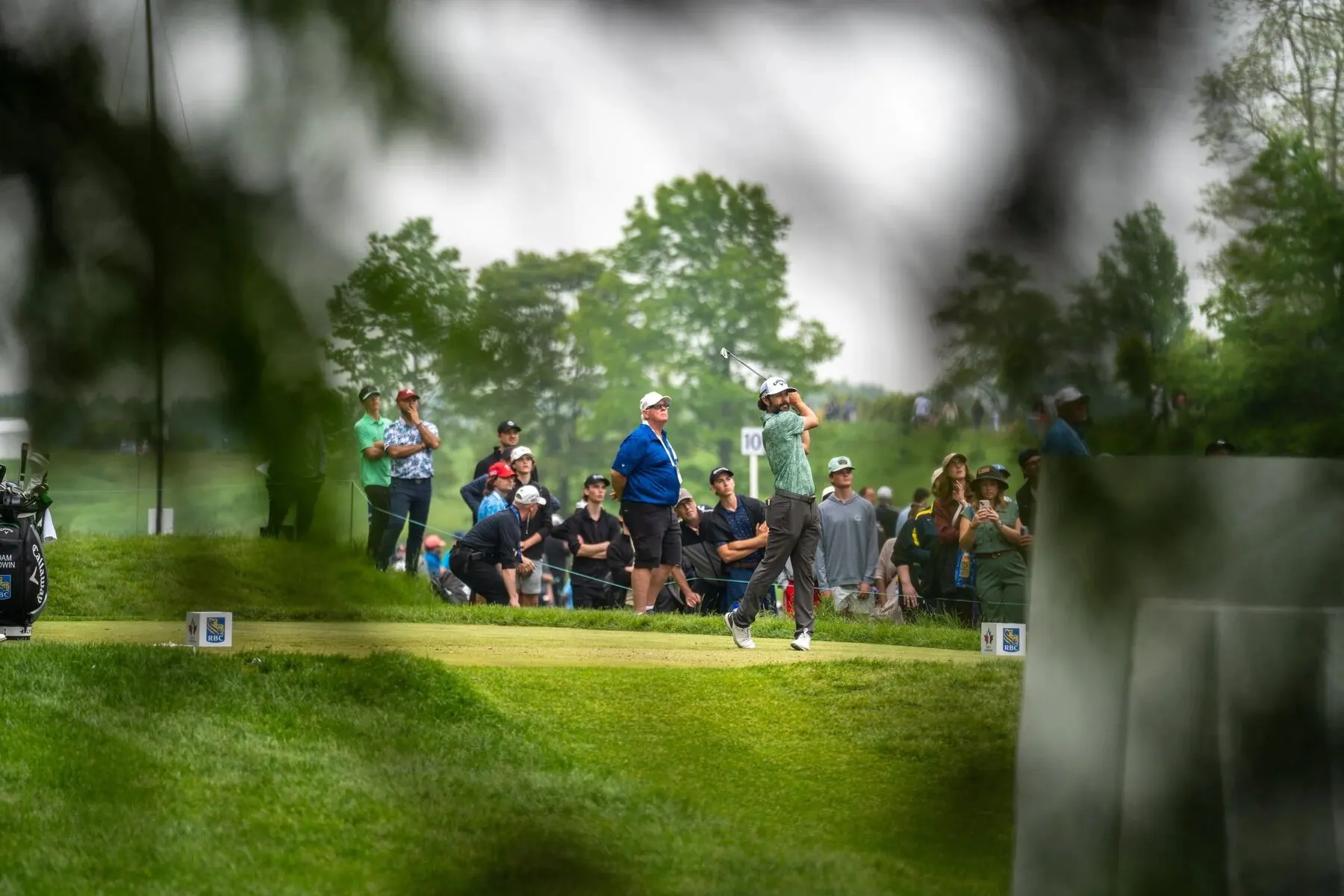 Golfer approaching the green at the RBC Canadian Open