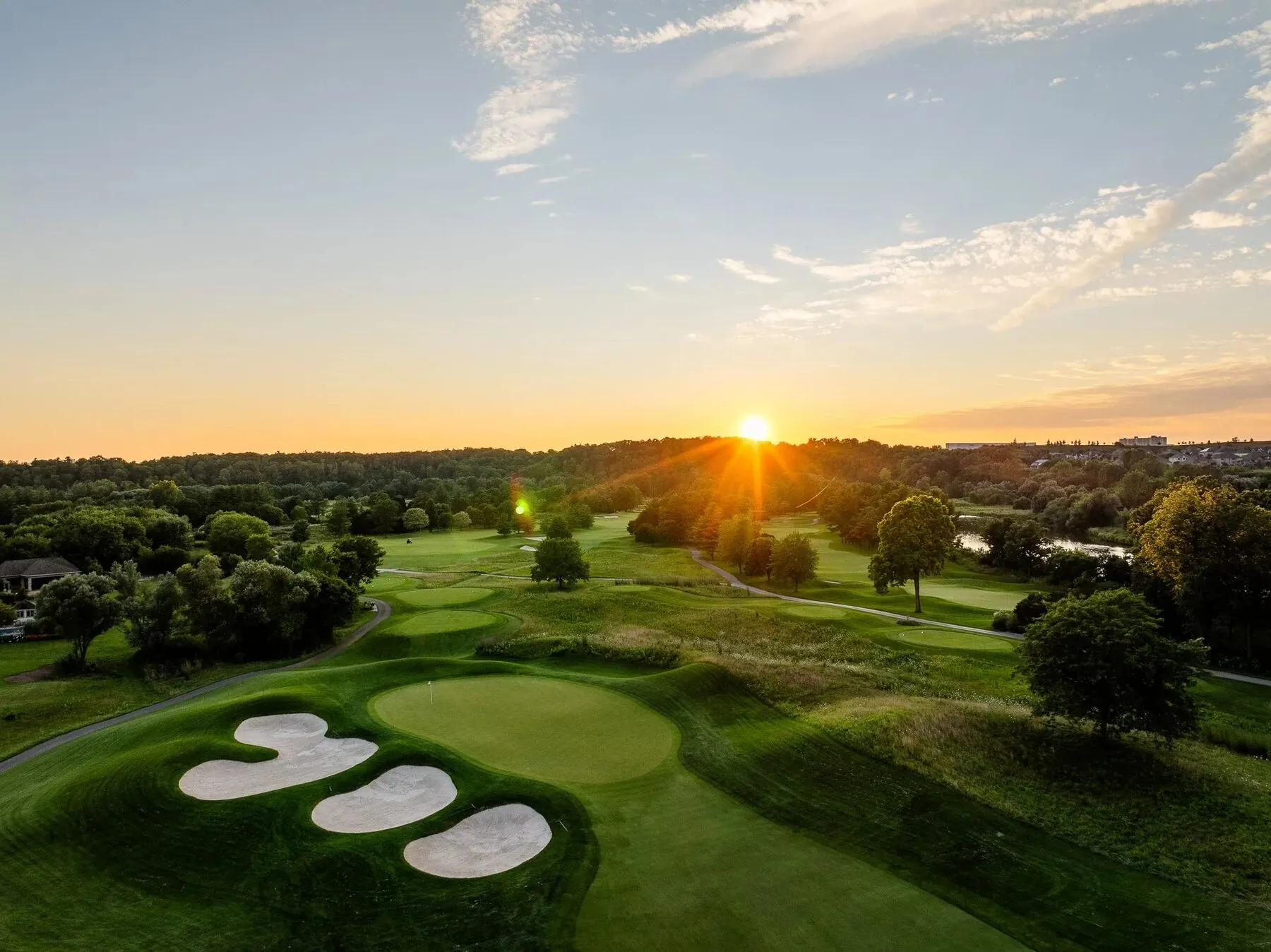 Aerial view of the course at Deer Ridge