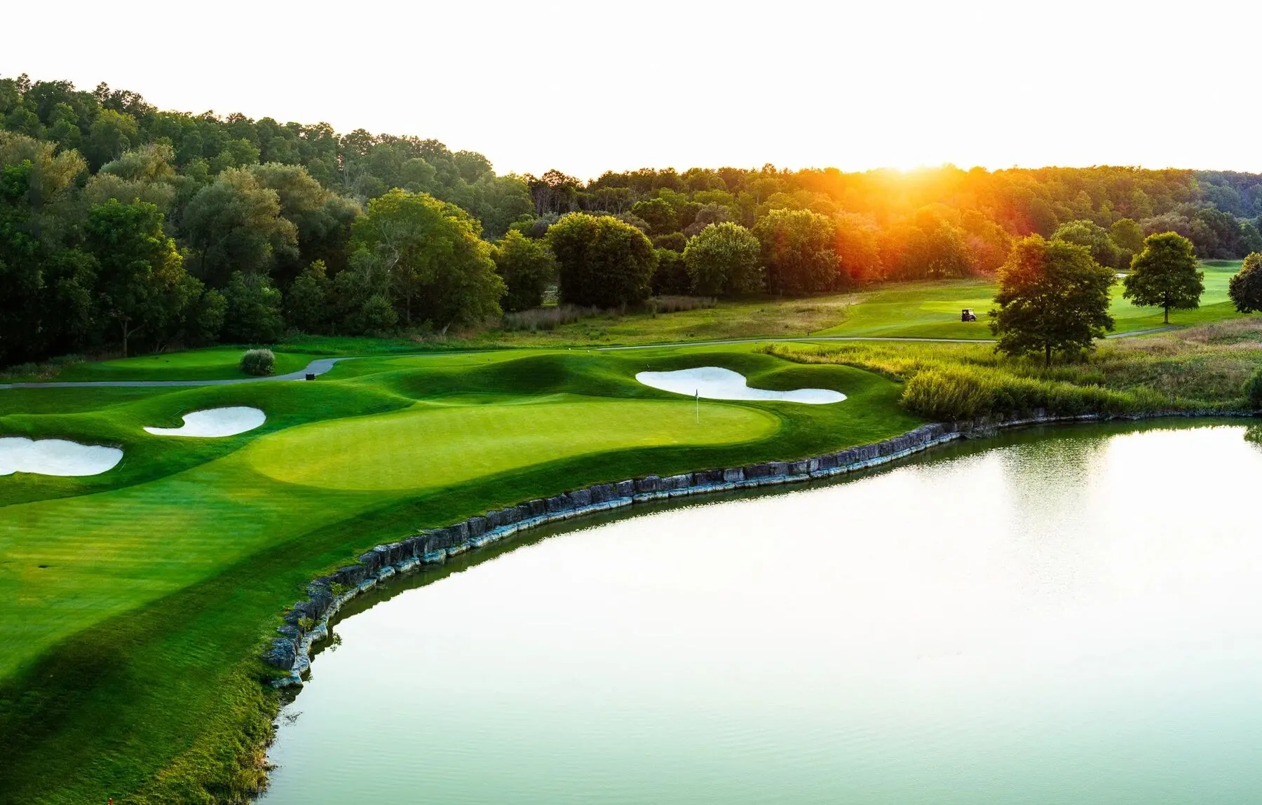 Aerial panorama of the course at Deer Ridge