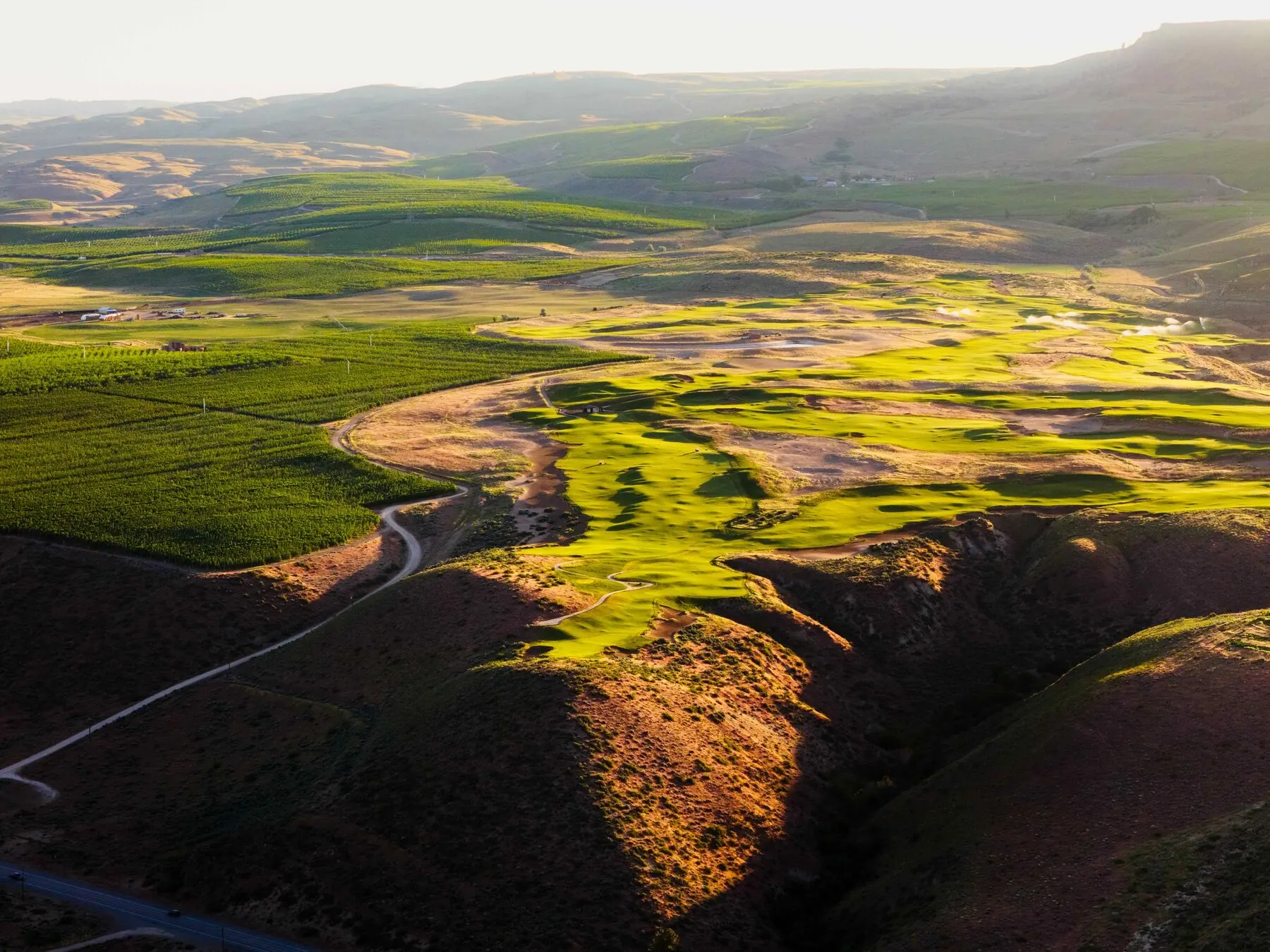 Fairway and desert scrub at Gamble Sands