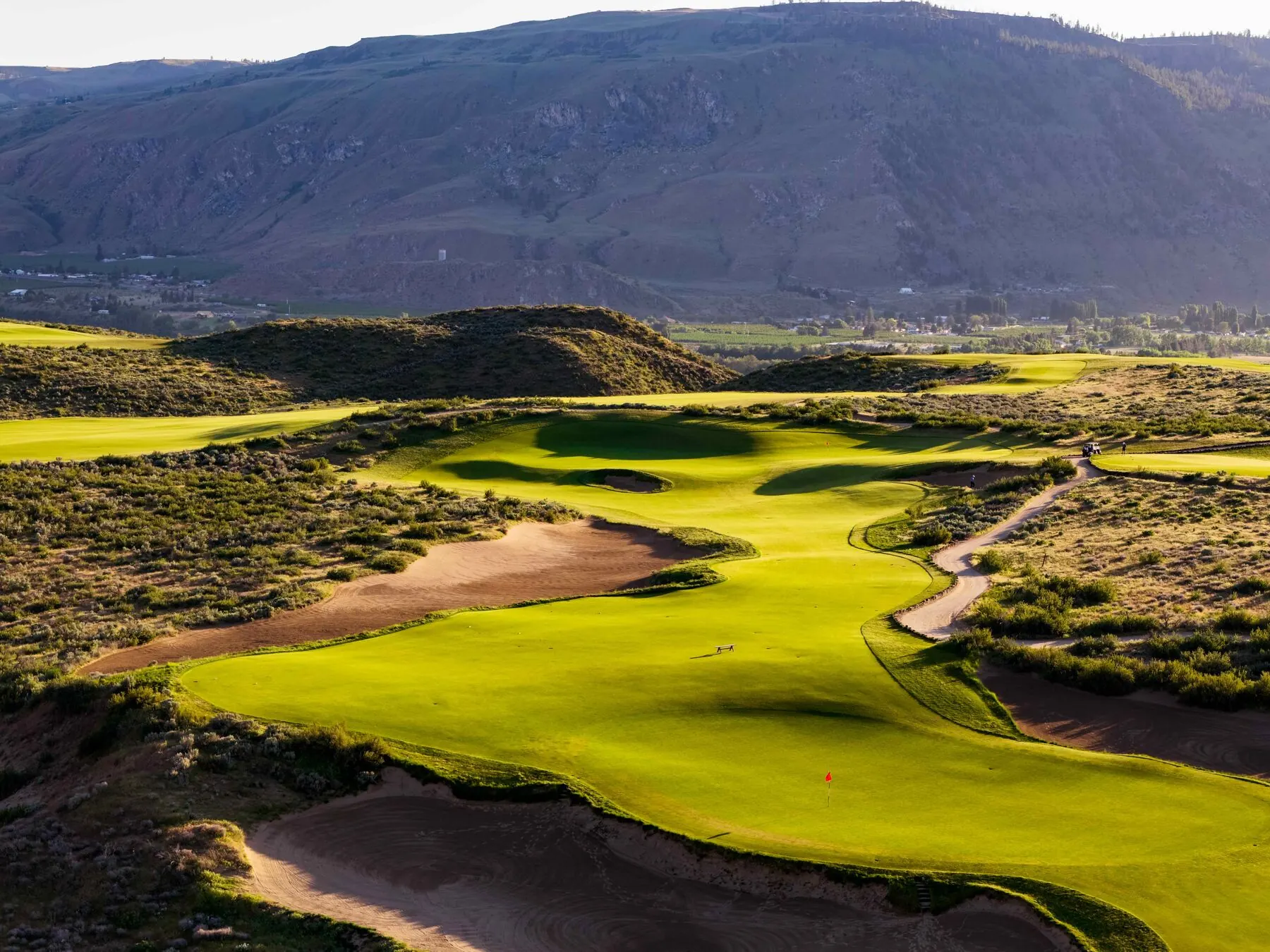 Fairway winding through the dunes at Gamble Sands