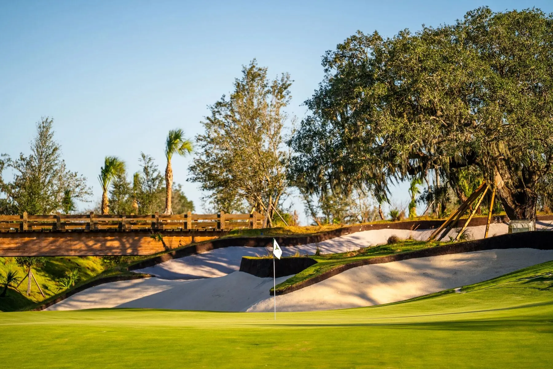 Bridge and bunker at Miakka Golf Club