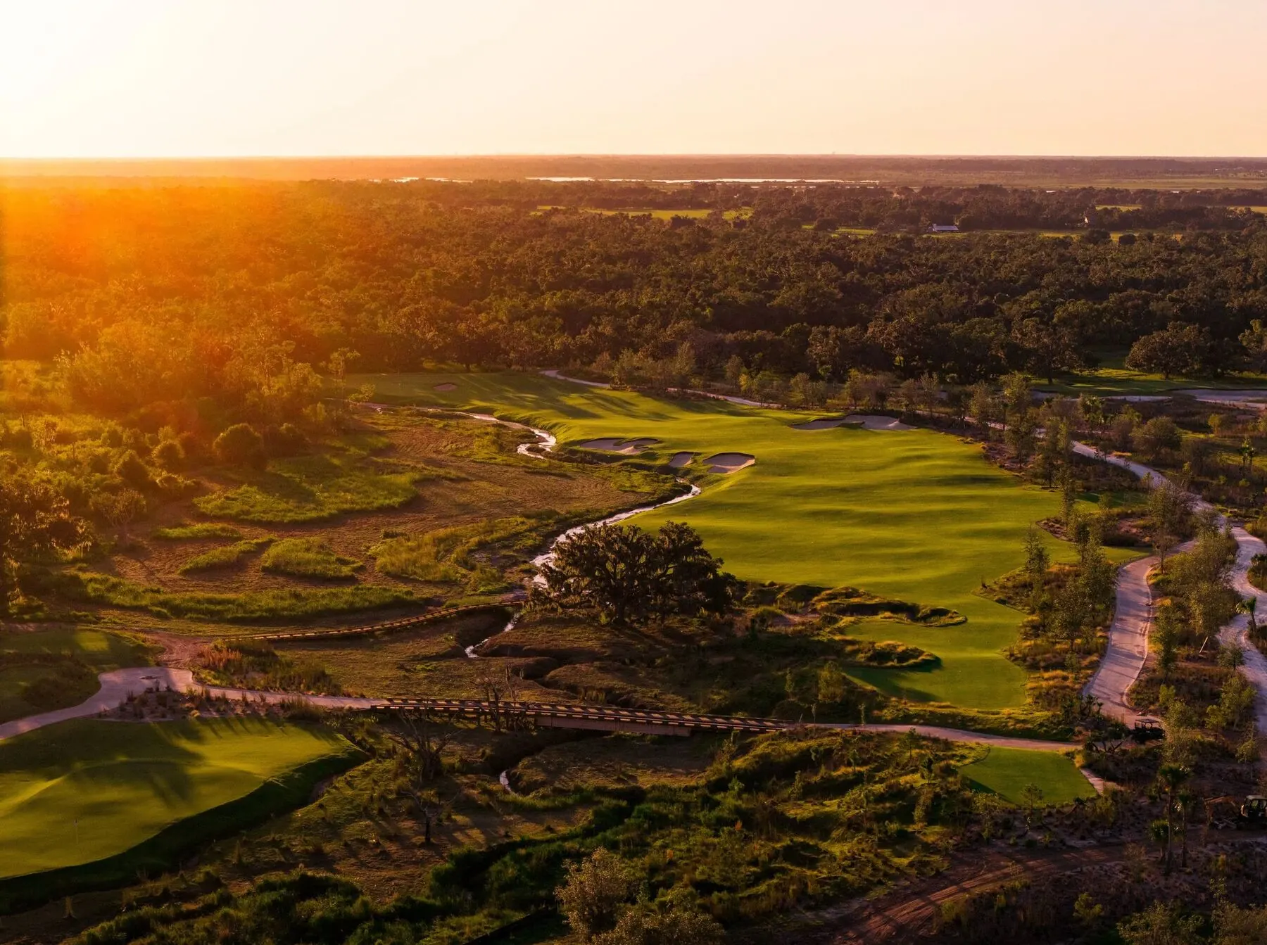 Green at sunrise at Miakka Golf Club