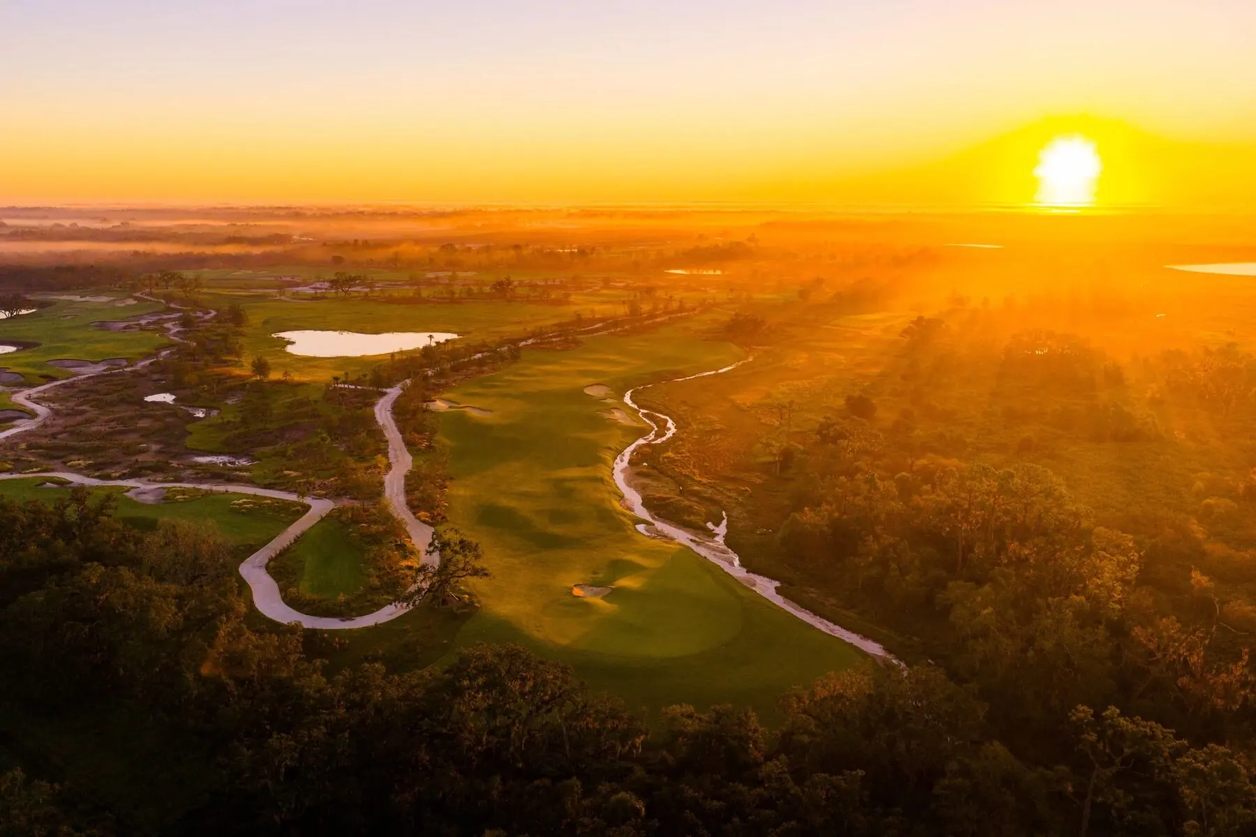 Sunset over Miakka Golf Club