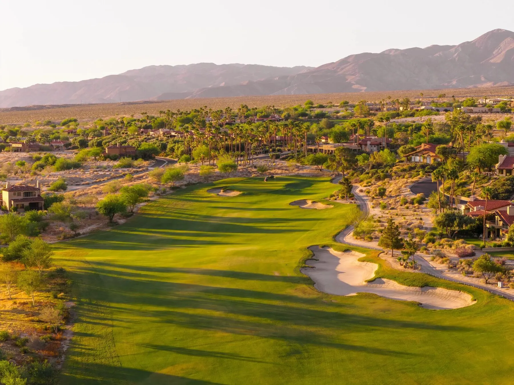 Rams Hill clubhouse at sunset