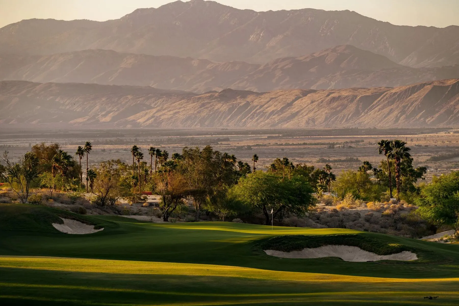 Green on the desert plain at Rams Hill