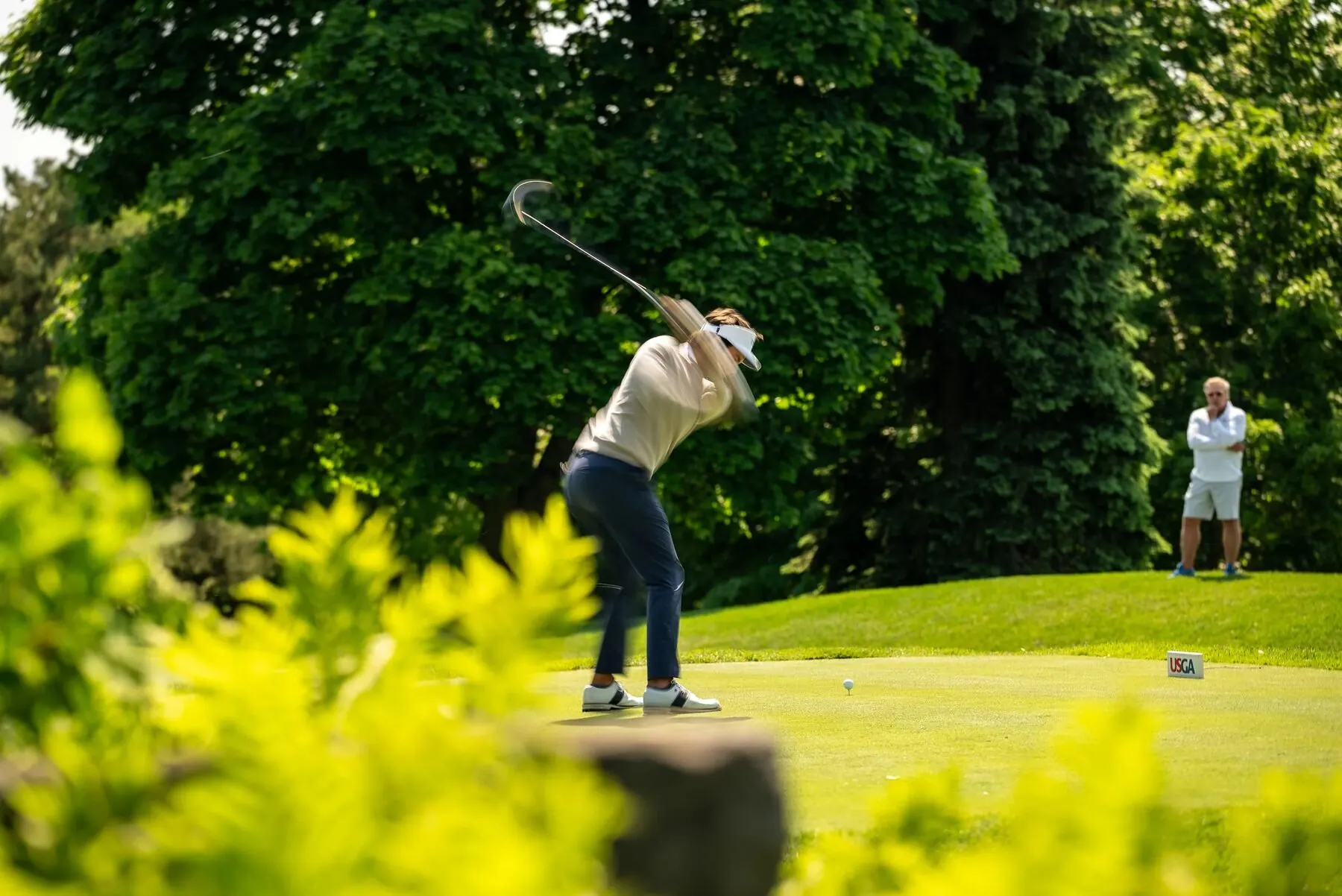 Golfer on the fairway at the US Open Qualifier